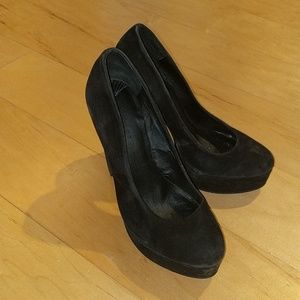 Black Suede Trouve Heels